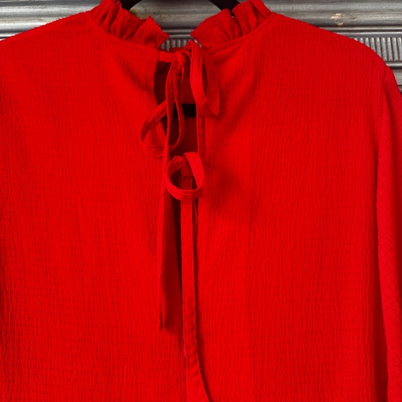 Rejina Pyo Red Crepe Dress Size 12 - Picture 10 of 11